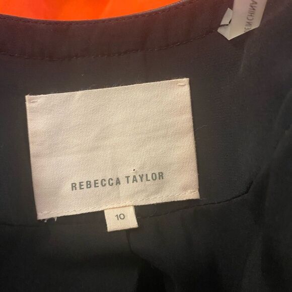 Rebecca Taylor tweed/leather trimmed jacket, S - Picture 12 of 13